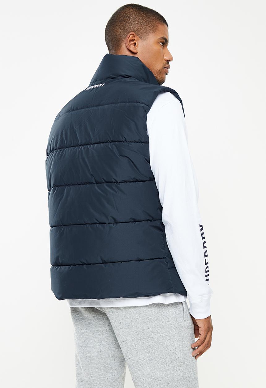 Superdry. - Sports puffer gilet - deep navy