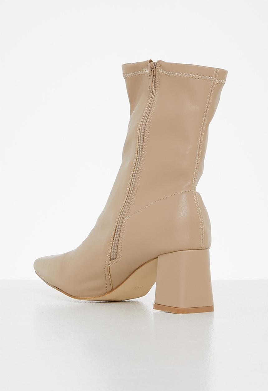 Madison® - Shelly ankle block heel boot - ecru