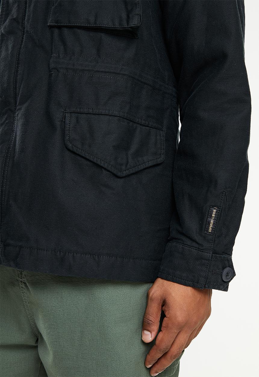 Superdry. - M65 borg lined jacket - jet black