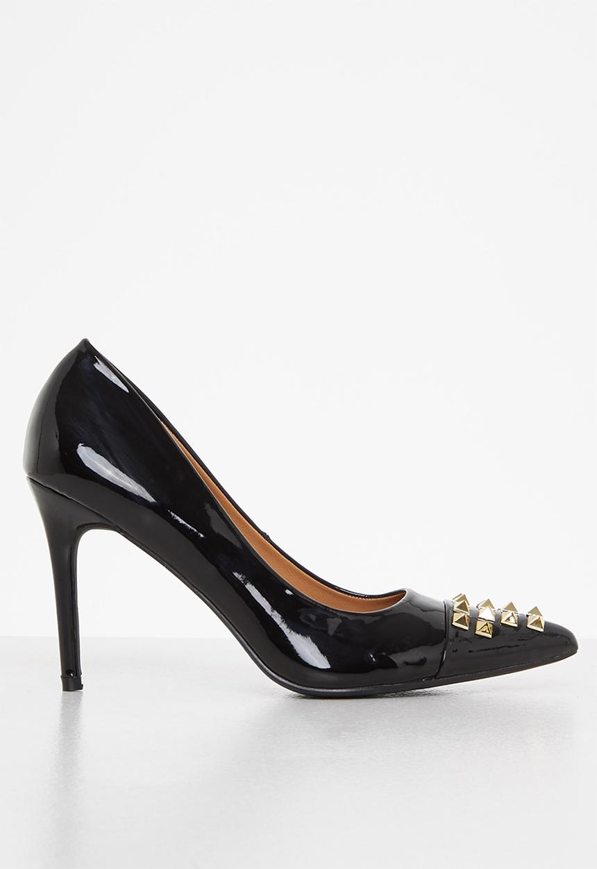 Madison® - Lego studded court heel - black