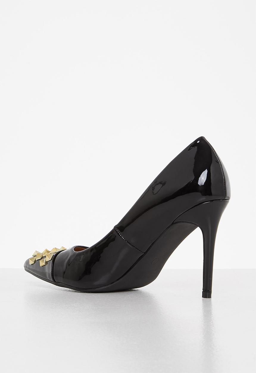 Madison® - Lego studded court heel - black
