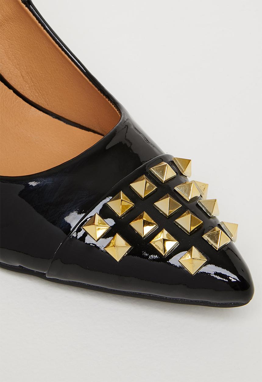 Madison® - Lego studded court heel - black