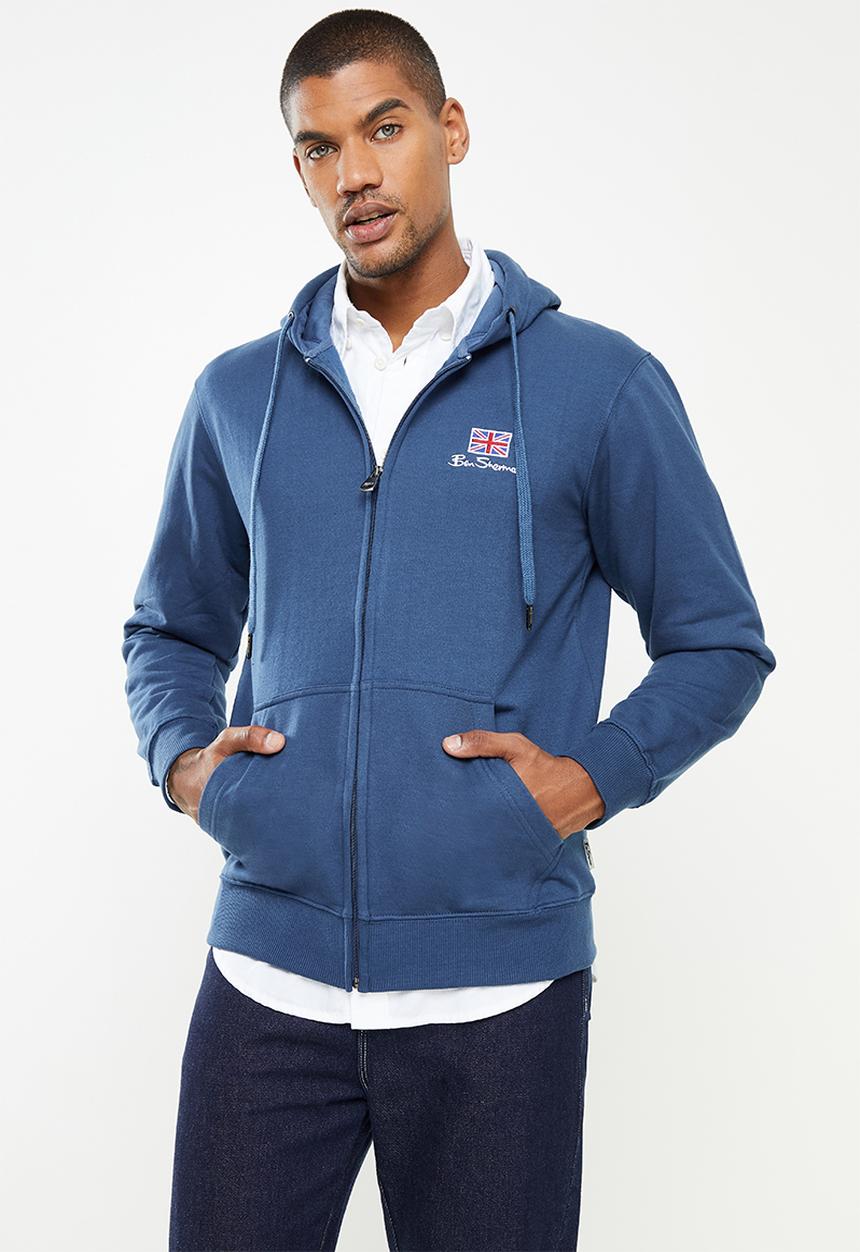 Ben Sherman - British flag zip thru hoody - blue