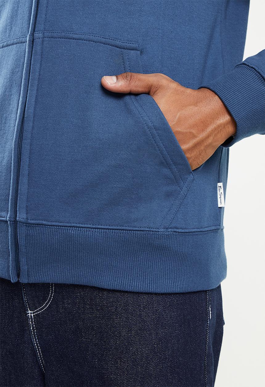 Ben Sherman - British flag zip thru hoody - blue