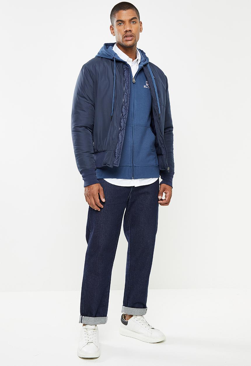Ben Sherman - British flag zip thru hoody - blue