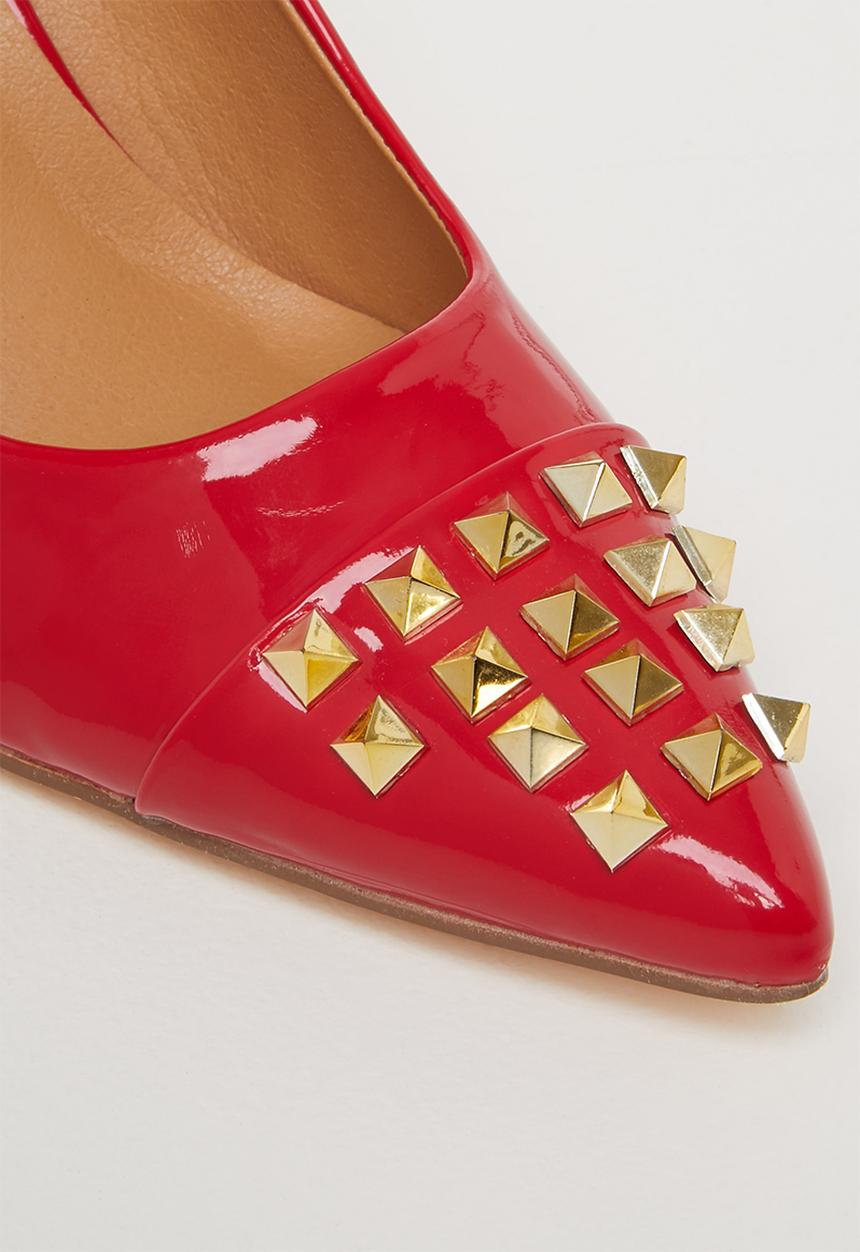 Madison® - Lego studded court heel - red