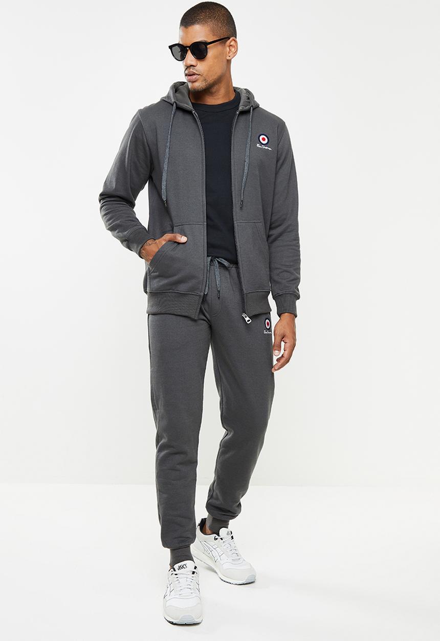 Ben Sherman - Target emb zip thru hoody - charcoal