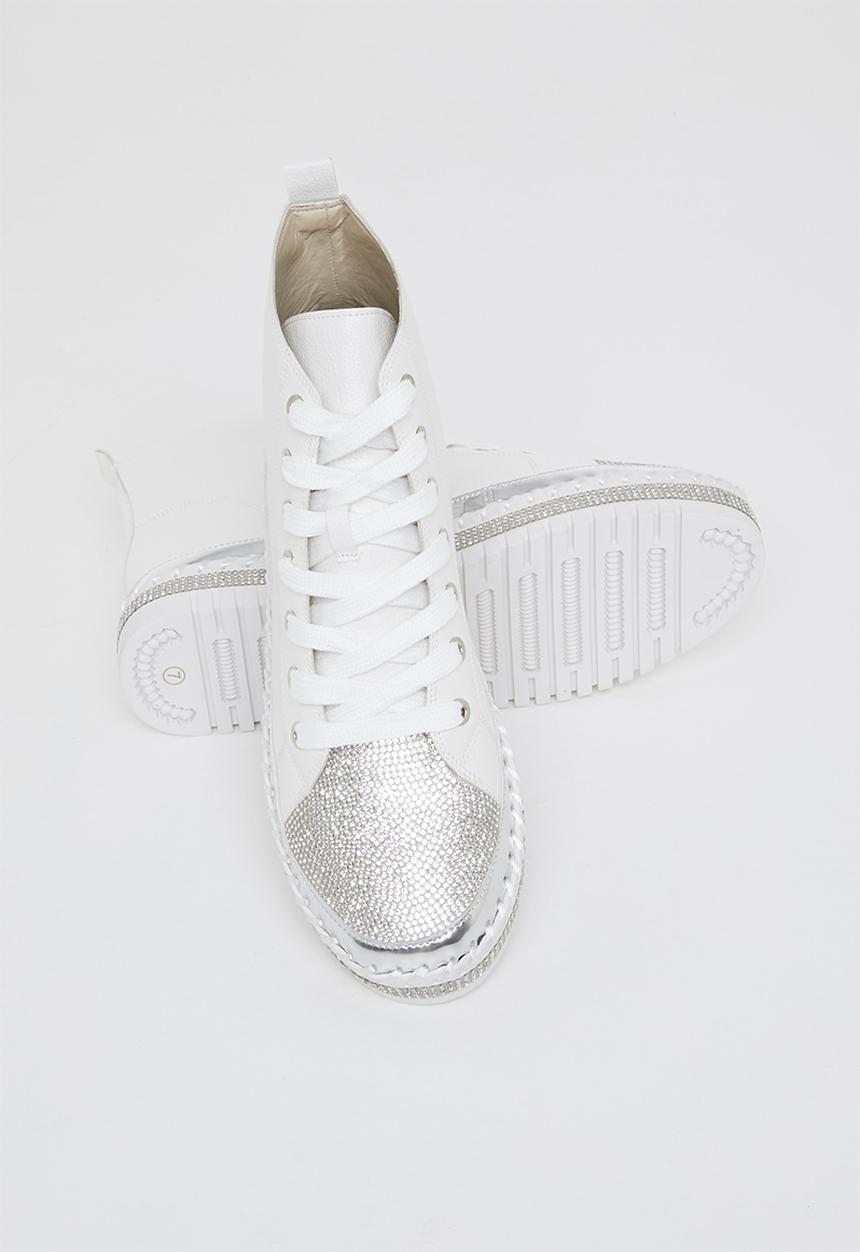 Footwork - Nalli lace up boot - white