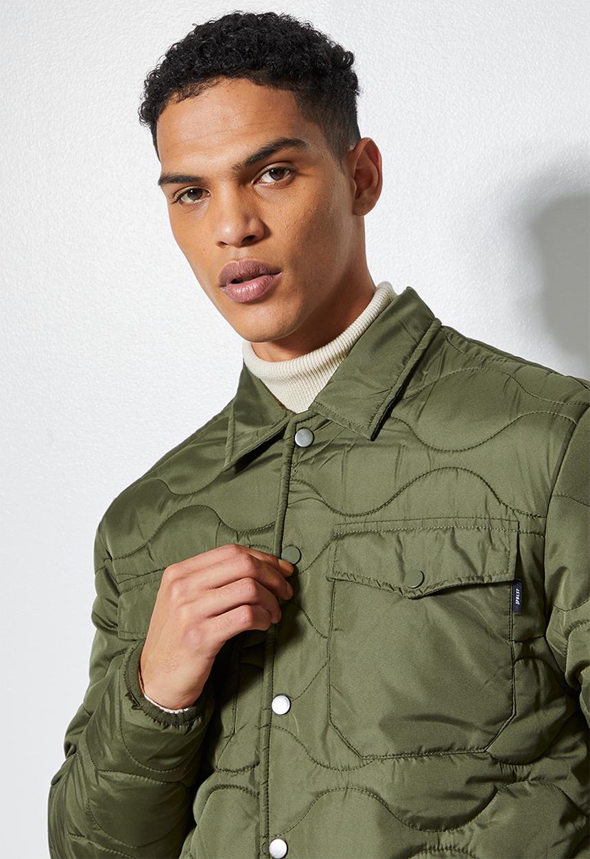 Superbalist - Rowley quilted utility jacket - khaki green