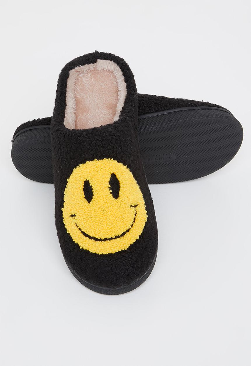 dailyfriday - Smiley slippers - black/yellow