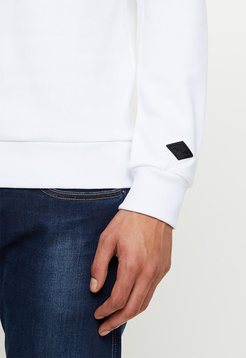 Replay - Replay utility logo crew sweat - white