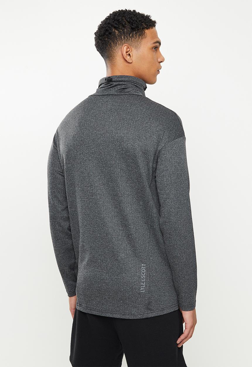 Lyle & Scott - Snood midlayer Sweatshirt  - Charcoal/ Black