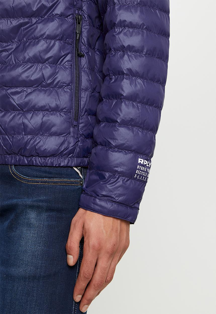 Replay - Puffer biker jacket - blue