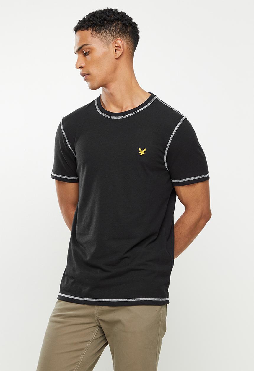 Lyle & Scott - Contrast Seams Tee - Black & White
