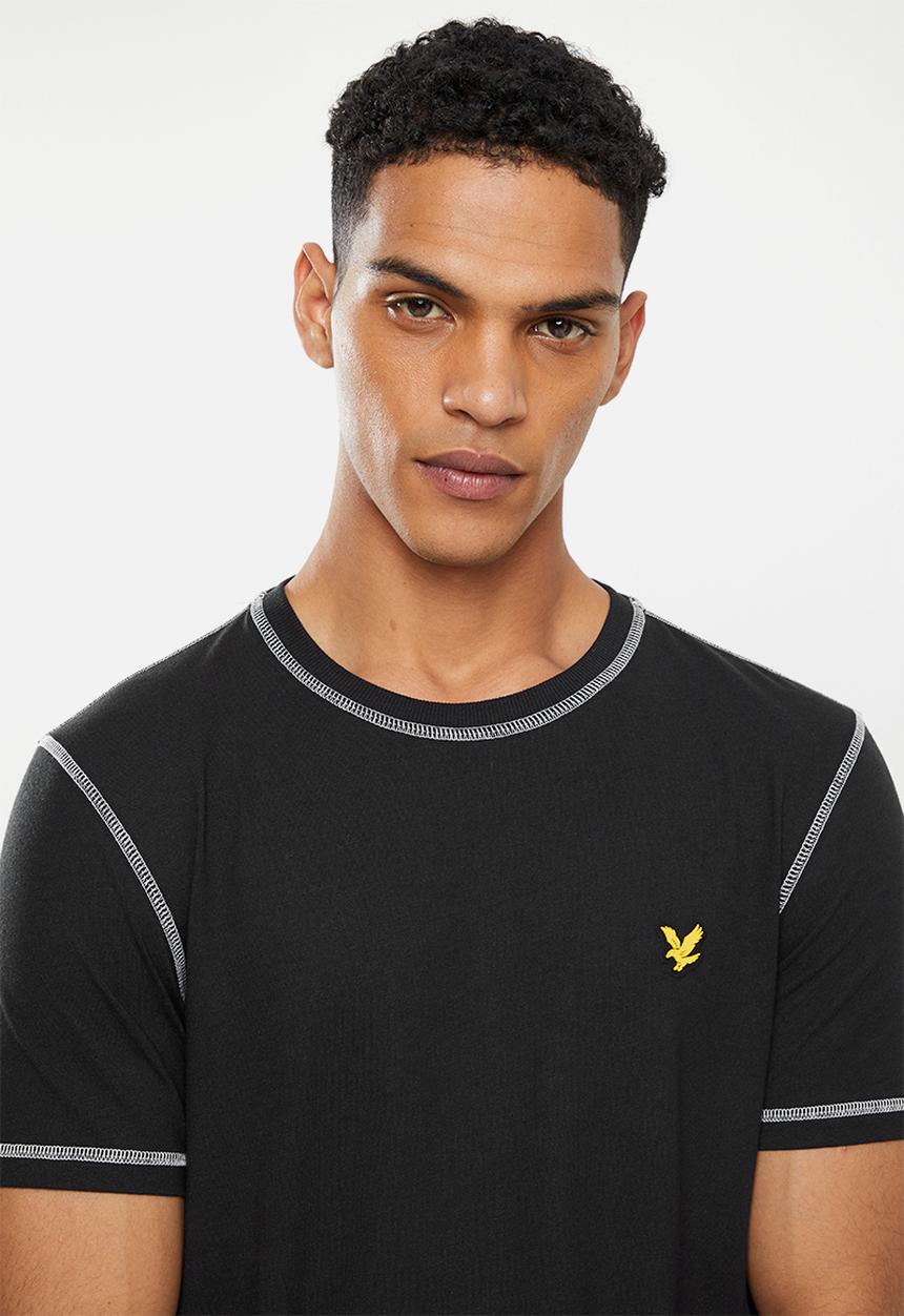 Lyle & Scott - Contrast Seams Tee - Black & White