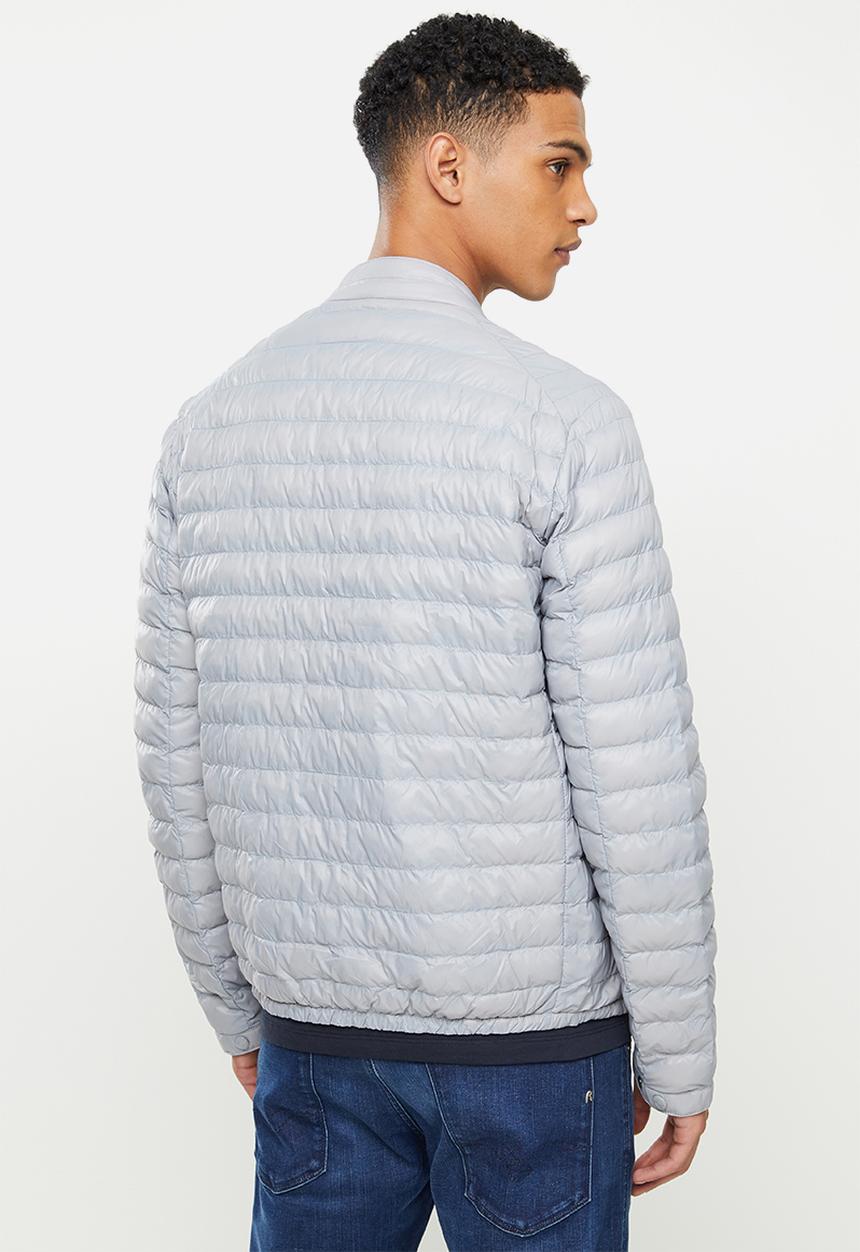 Replay - Puffer biker jacket - grey