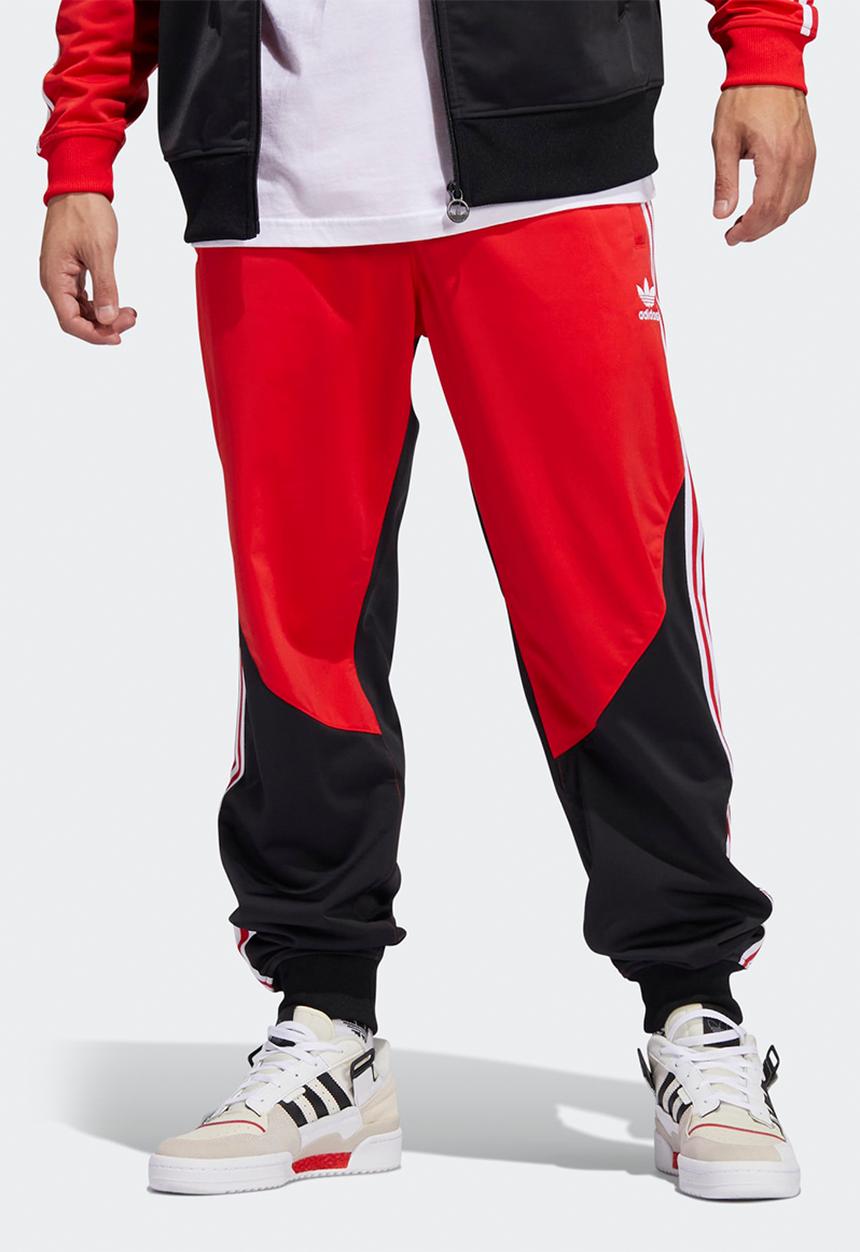 adidas Originals - SST Blocked Track Pants  - vivid red & black