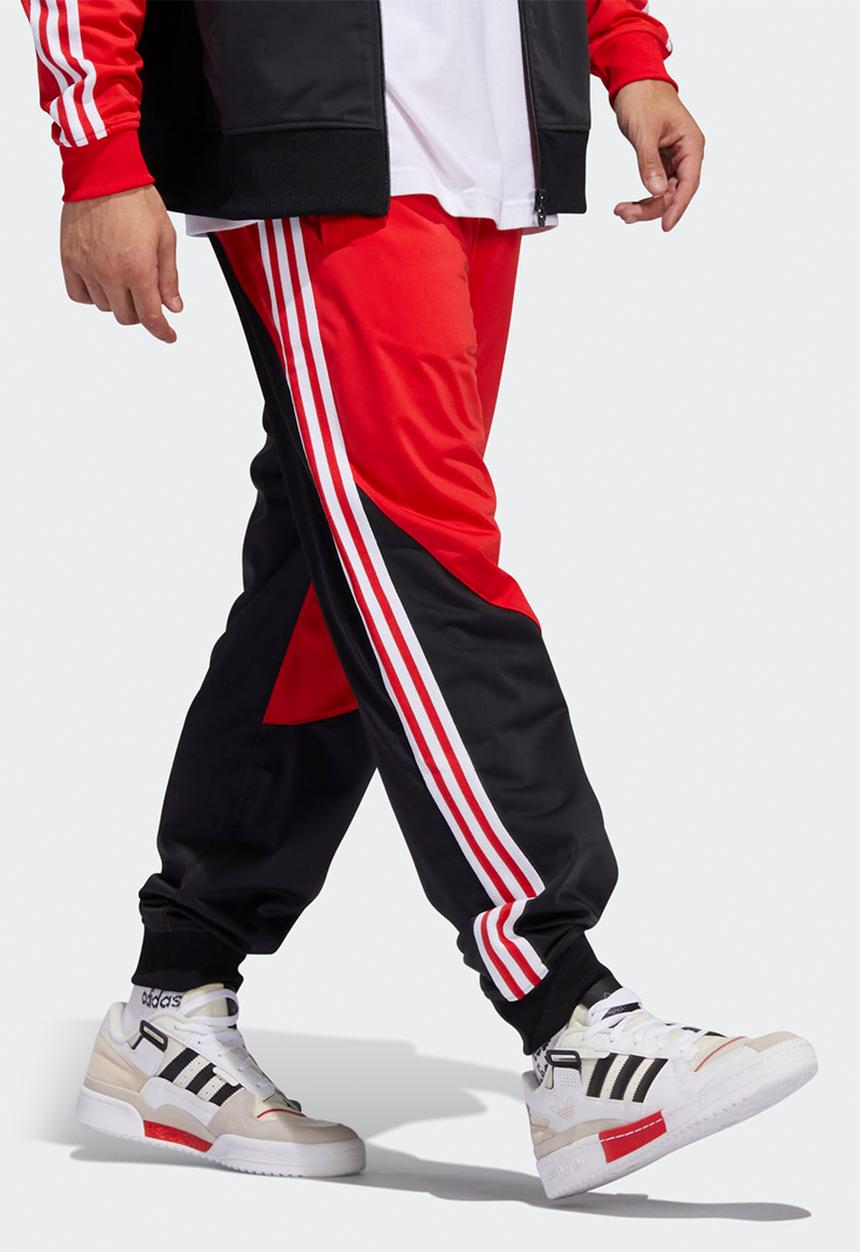adidas Originals - SST Blocked Track Pants  - vivid red & black