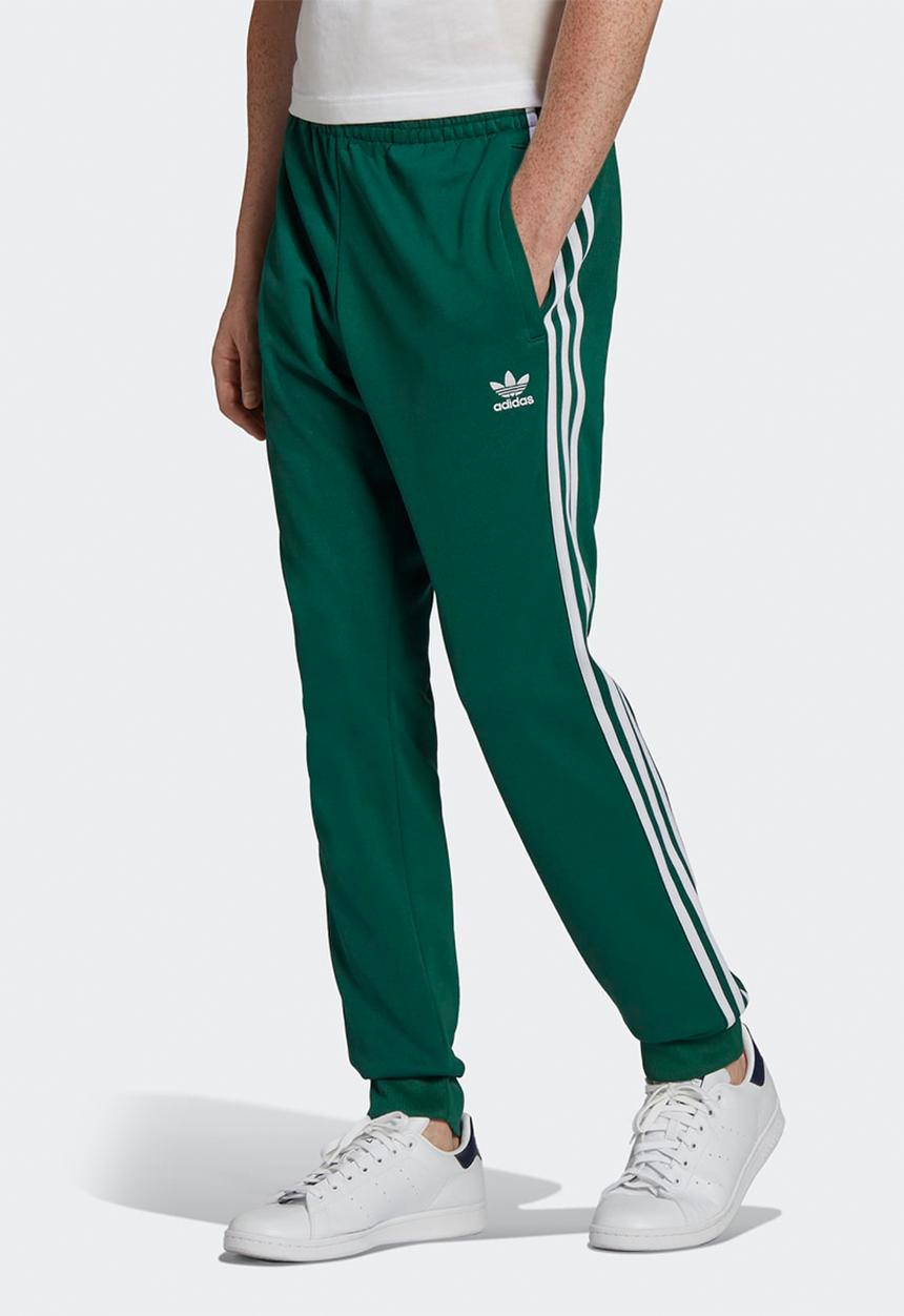 adidas Originals - SST Primeblue Track Pants- Collegiate Green & white