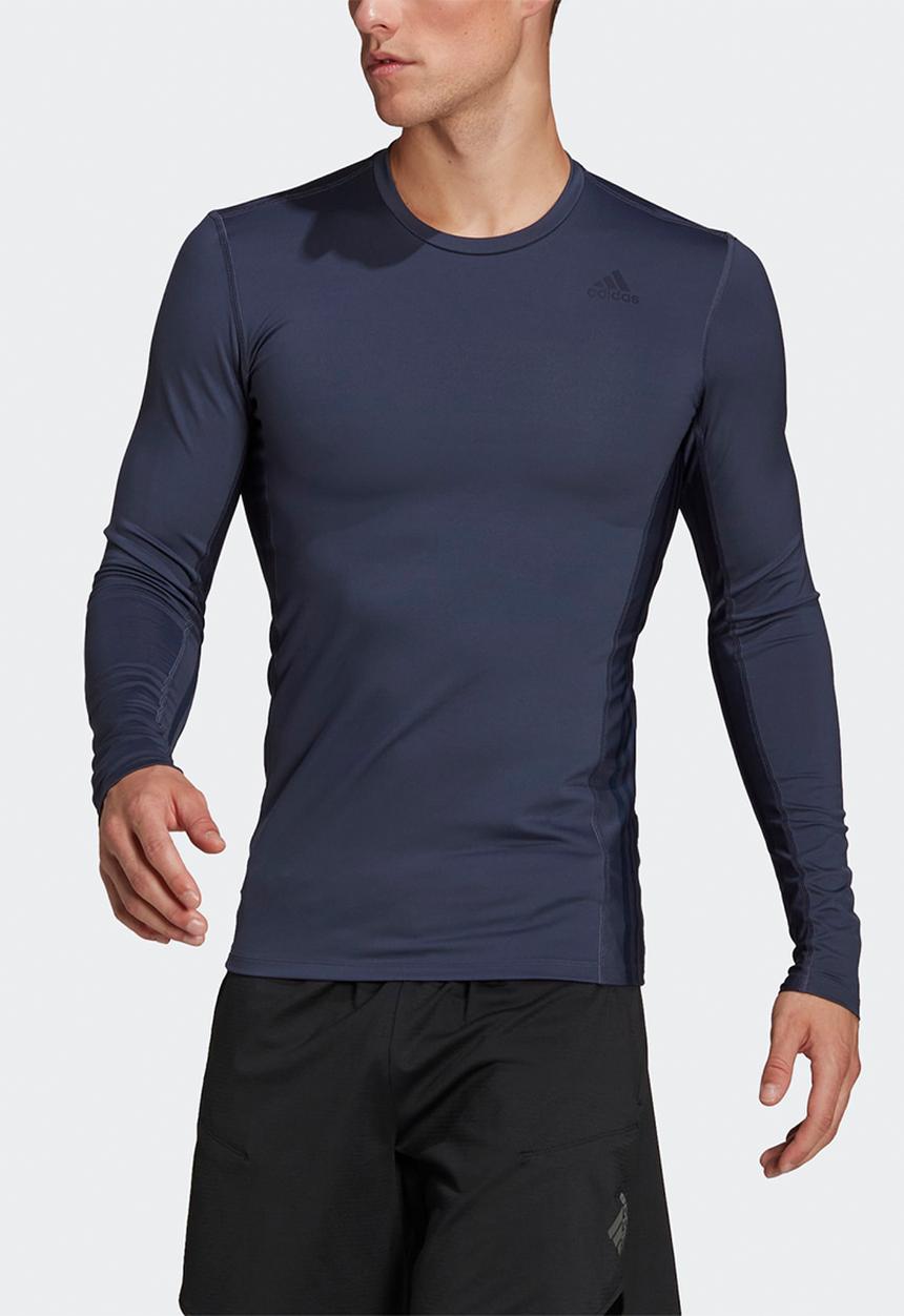 adidas Performance - Techfit 3-Stripes Celebration Long Sleeve Tee _ Blue