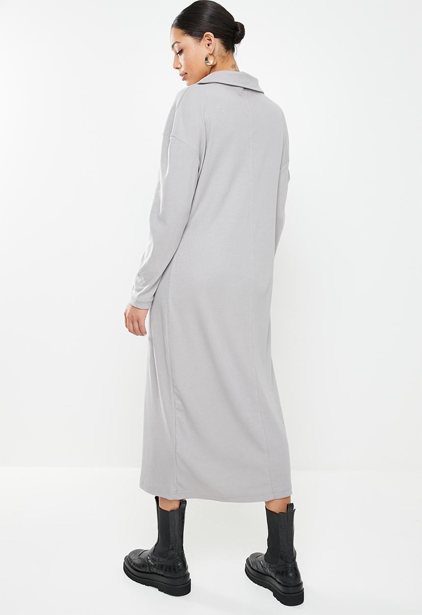 Missguided - Recycled collared midaxi - grey marl