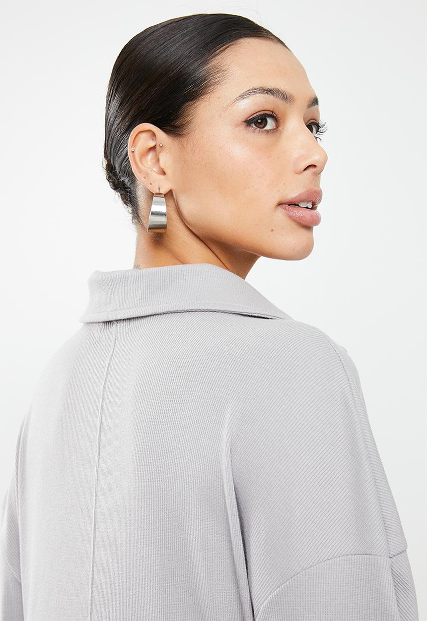 Missguided - Recycled collared midaxi - grey marl