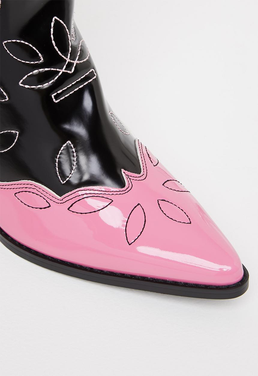 Public Desire - Howdy low heel western boot - pink 