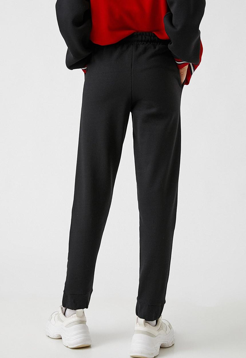 Koton - Tie waist jogger sweatpants - black