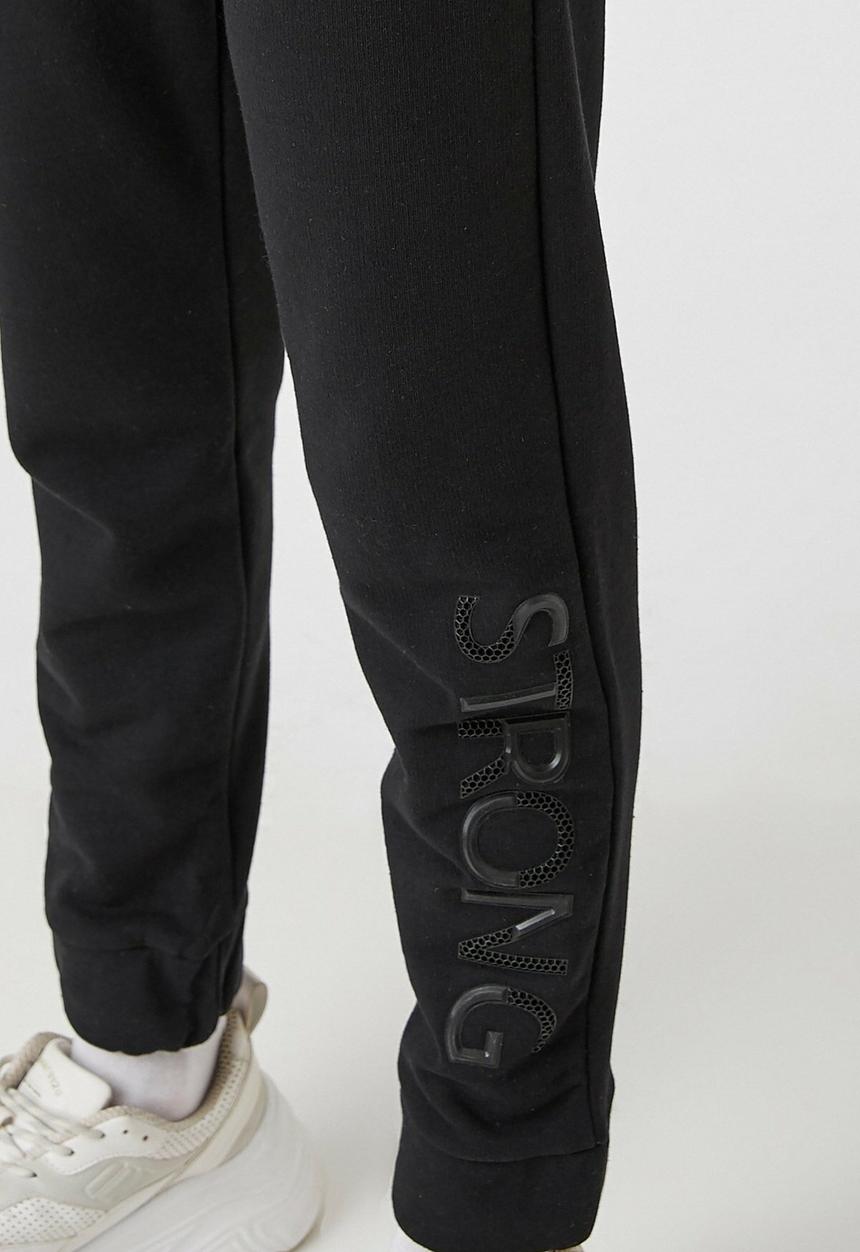 Koton - Tie waist jogger sweatpants - black