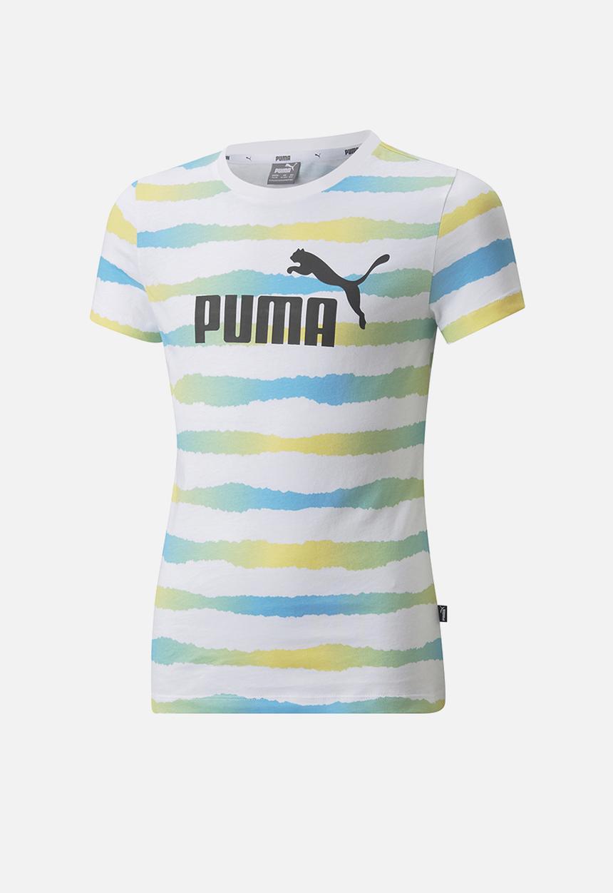 PUMA - Ess+ bleach aop tee g - puma white