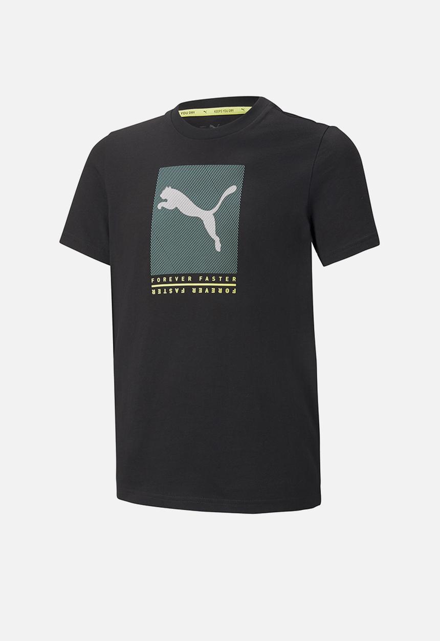PUMA - Active sports graphic tee b - puma black-lemon