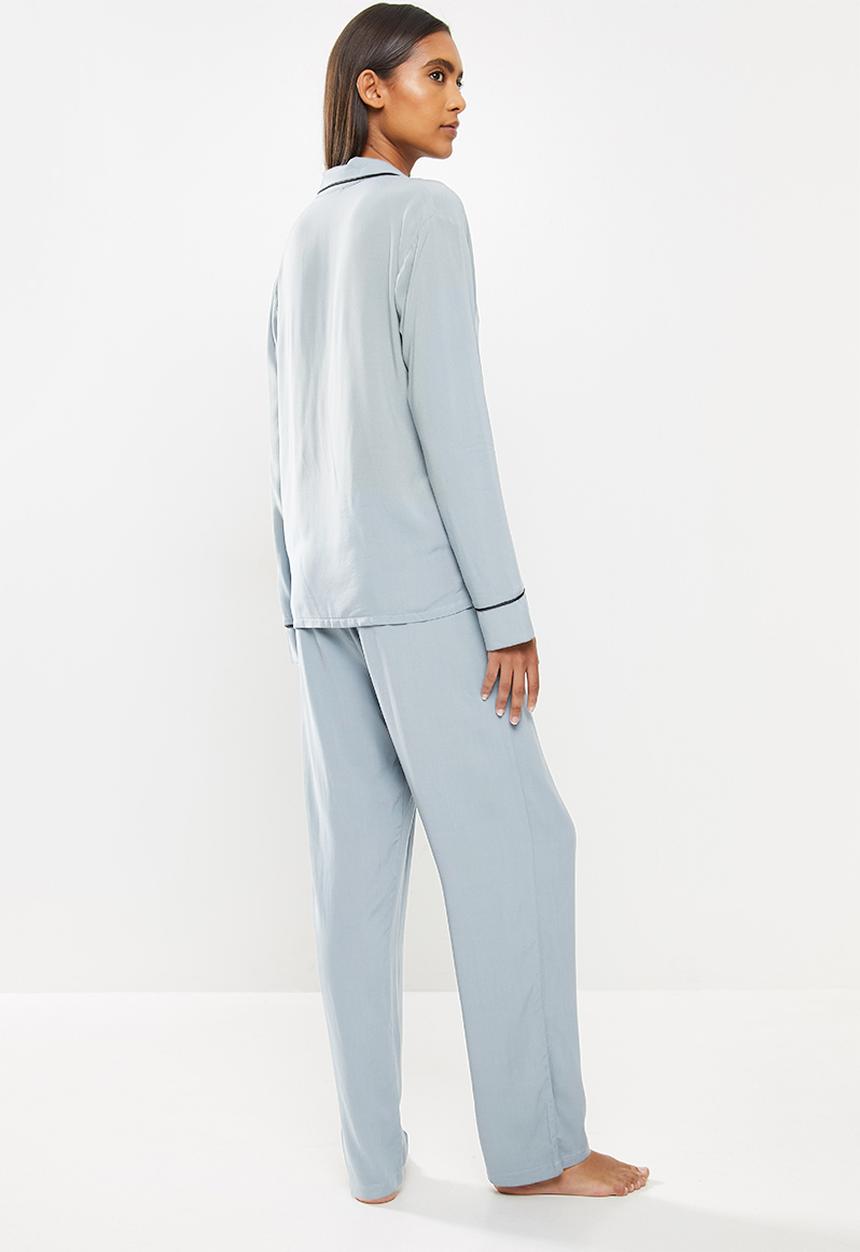 Superbalist - Sleep shirt & pants set - dusty blue