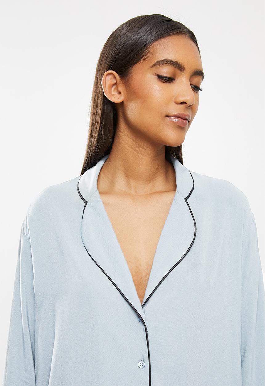 Superbalist - Sleep shirt & pants set - dusty blue