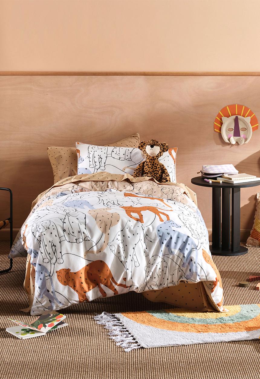 Linen House - Big cats duvet cover set - multi