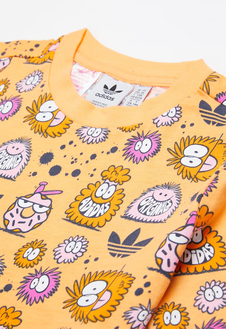 adidas Originals - Short tee set - hazy orange & shadow navy