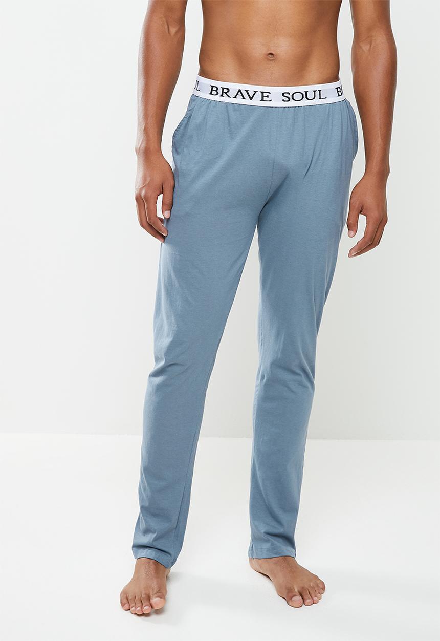 Brave Soul - Kevin printed lounge pants - blue