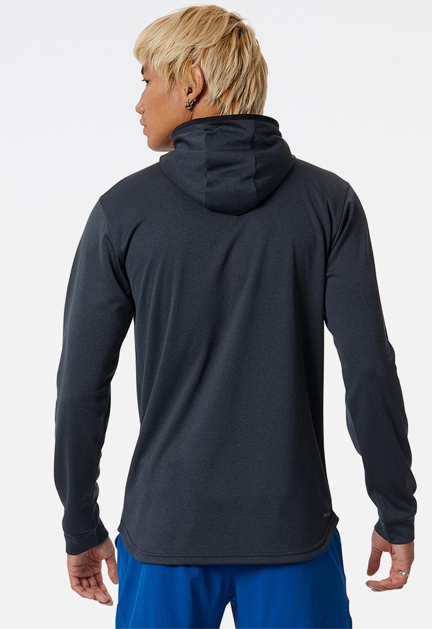 New Balance  - NB Tenacity Hooded 1/4 Zip Top - Black