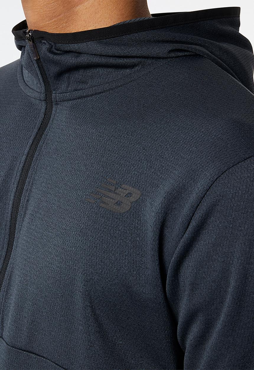 New Balance  - NB Tenacity Hooded 1/4 Zip Top - Black
