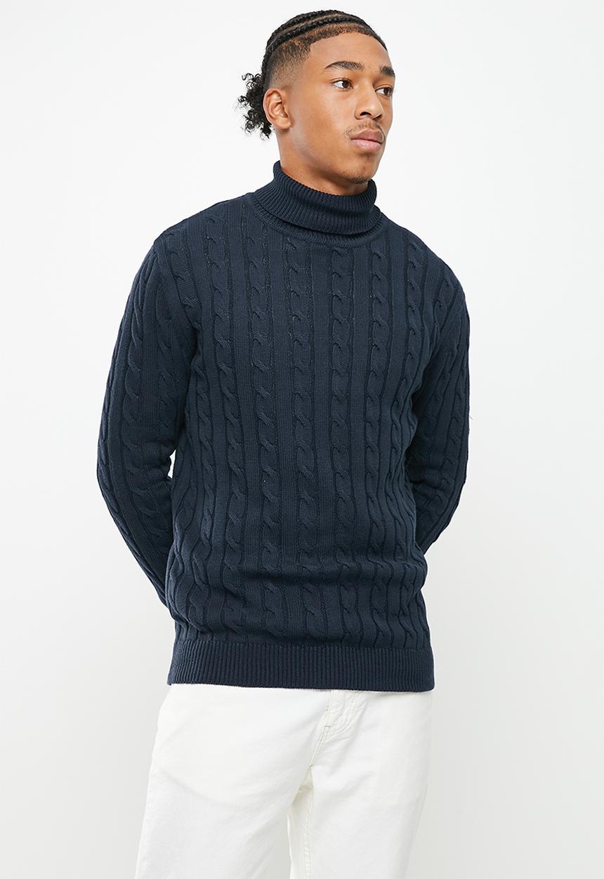 Brave Soul - Overstone knit - navy