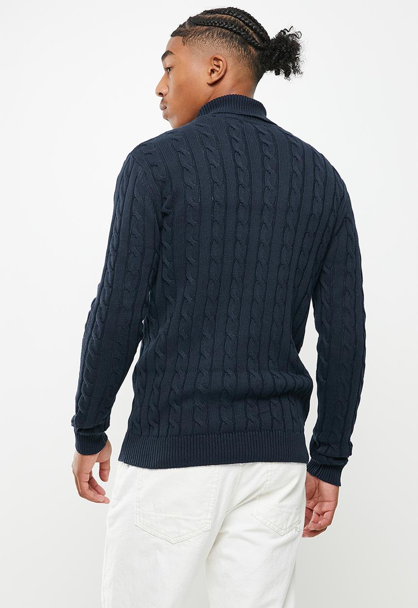 Brave Soul - Overstone knit - navy