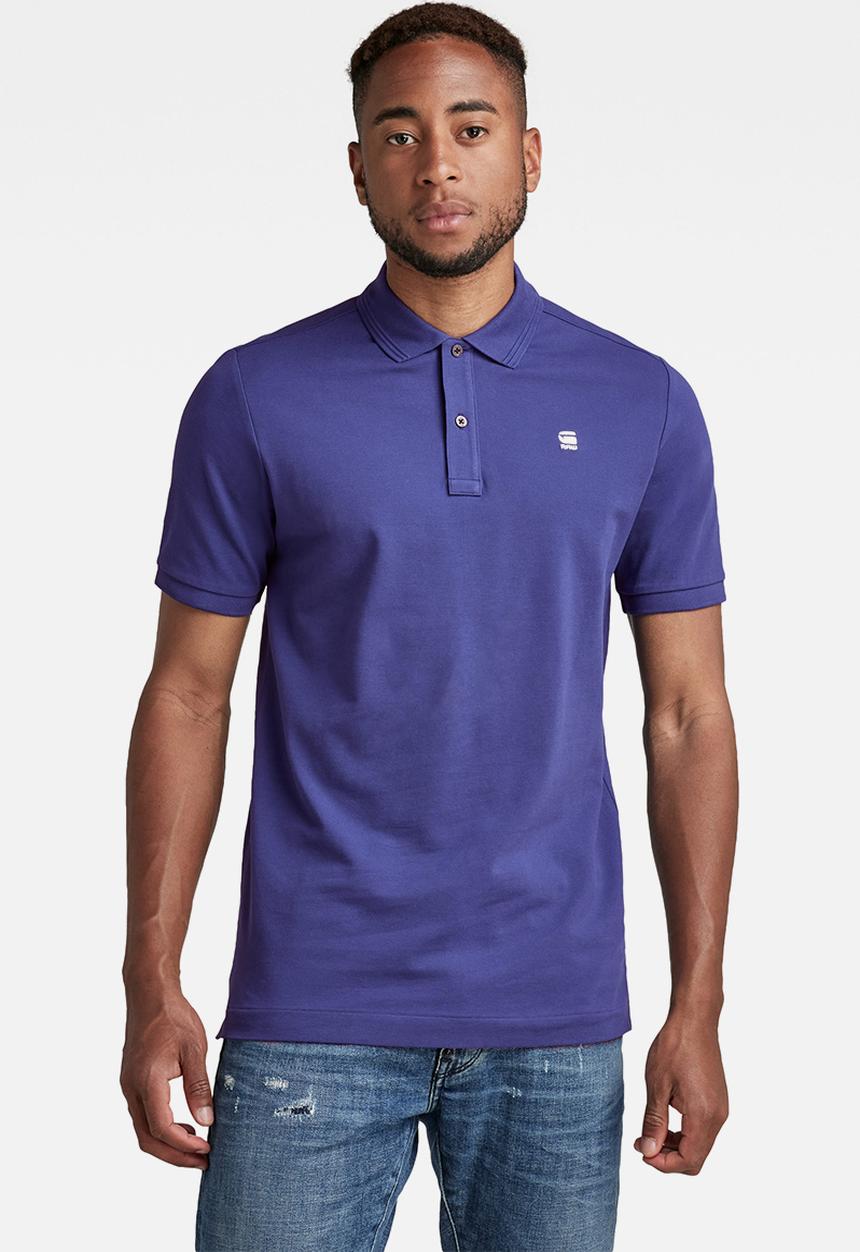 G-STAR - Dunda slim polo short sleeve - ballpen blue