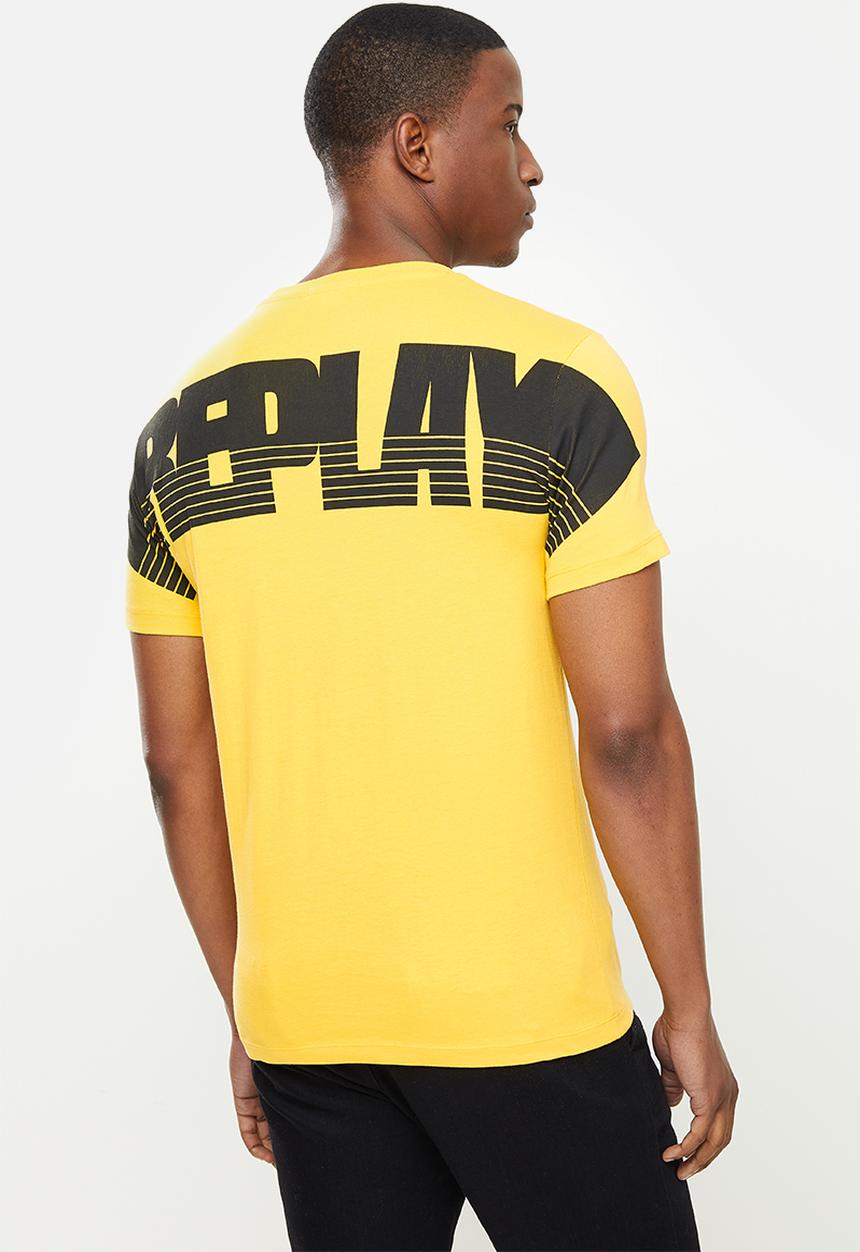 Replay - Replay backprint logo tee - yellow