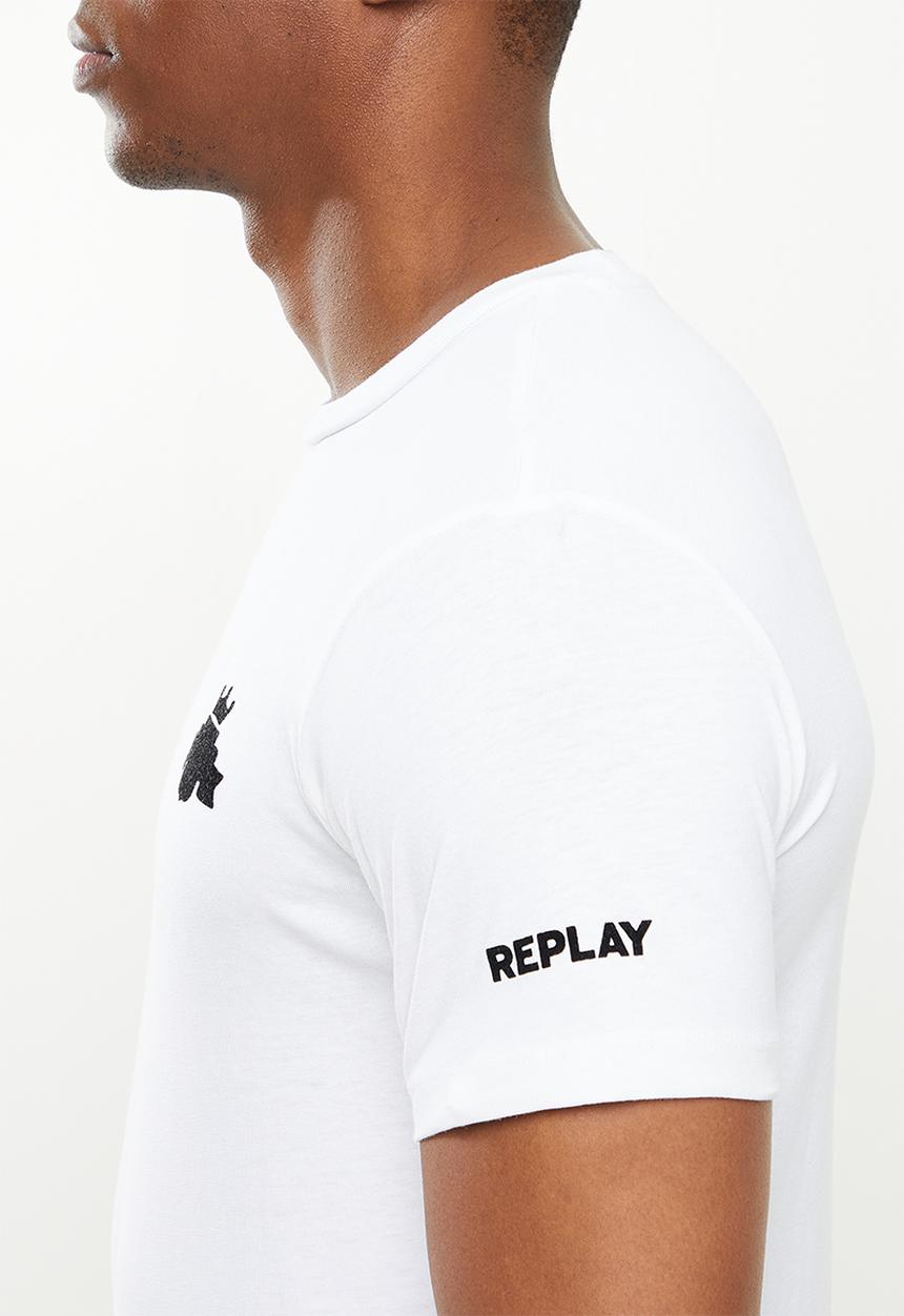 Replay - Replay crown print tee - white