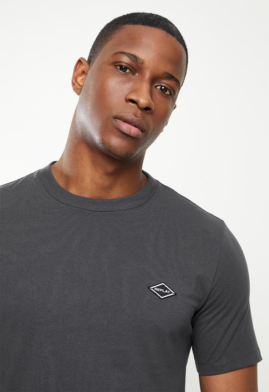 Replay - Essential logo tee - charcoal