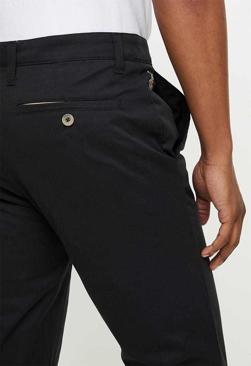 POLO - Alexander Cotton Stretch Straight leg Chino - Black