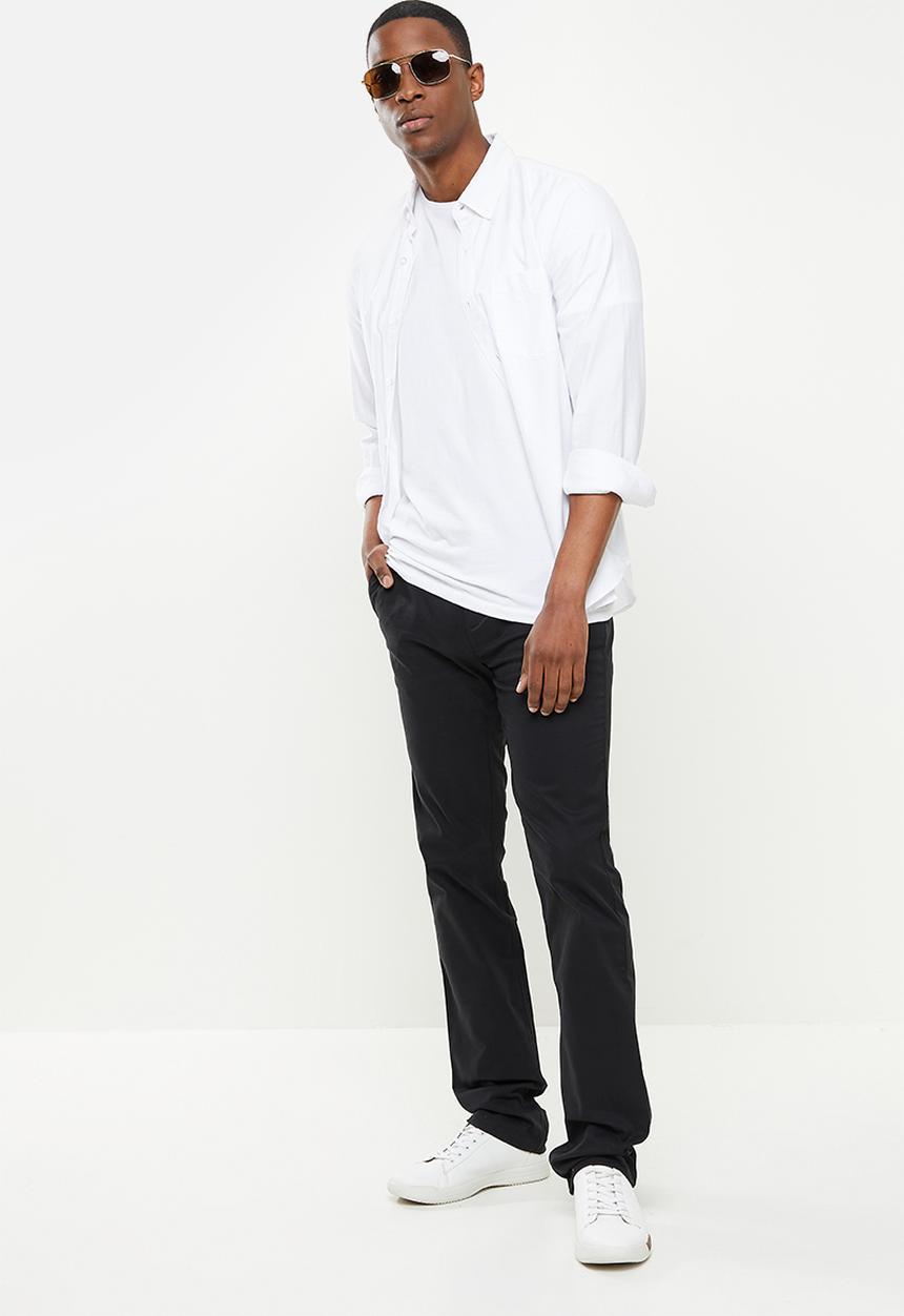 POLO - Alexander Cotton Stretch Straight leg Chino - Black