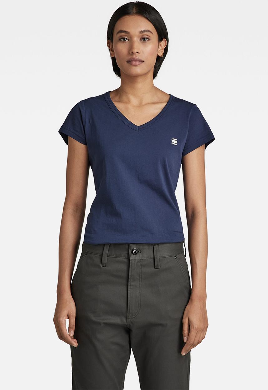 G-STAR - Eyben slim short sleeve v t - sartho blue