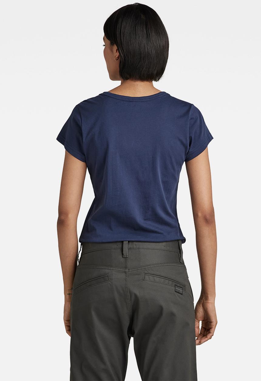 G-STAR - Eyben slim short sleeve v t - sartho blue
