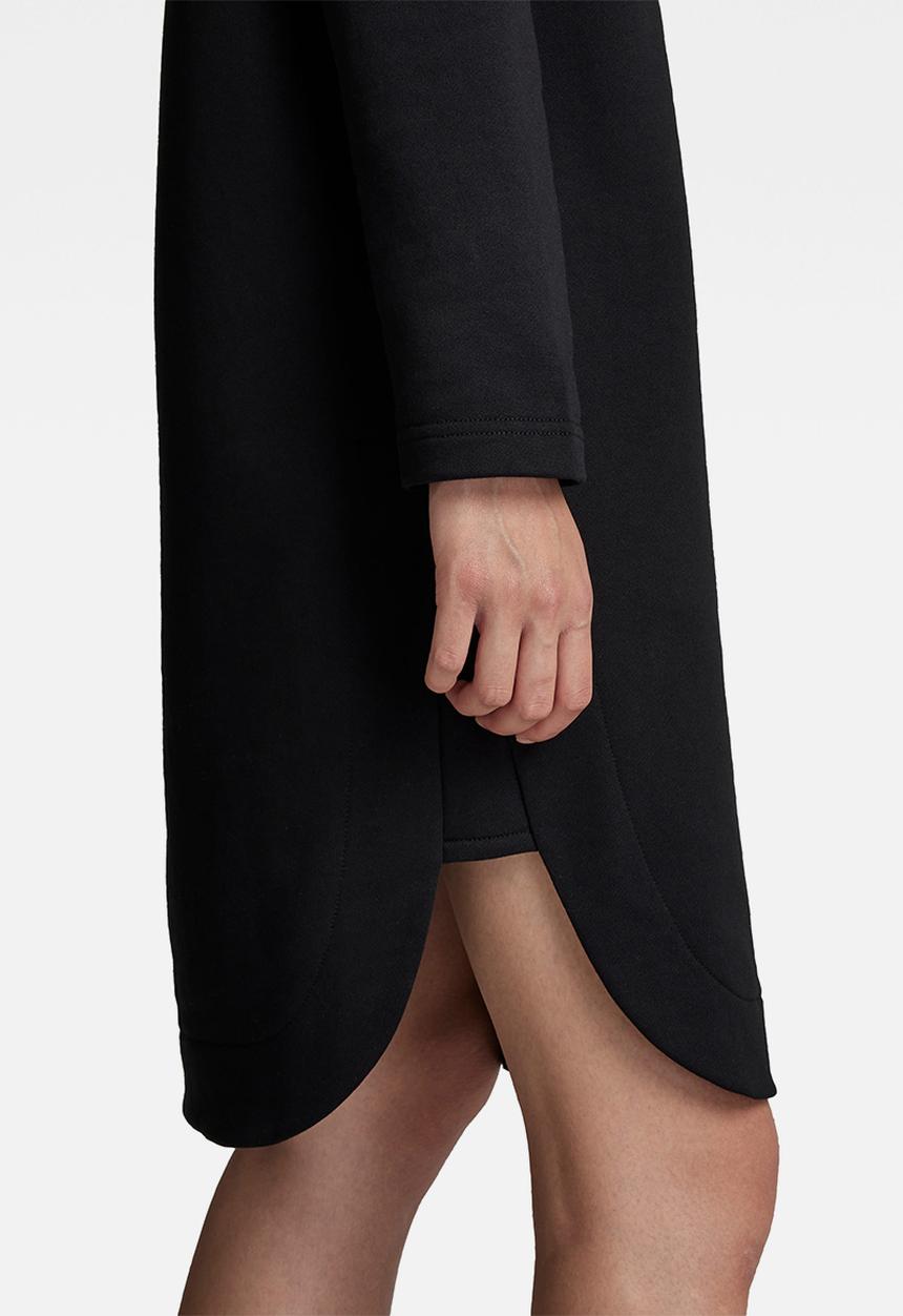 G-STAR - Graphic loose hooded sweater dress - black