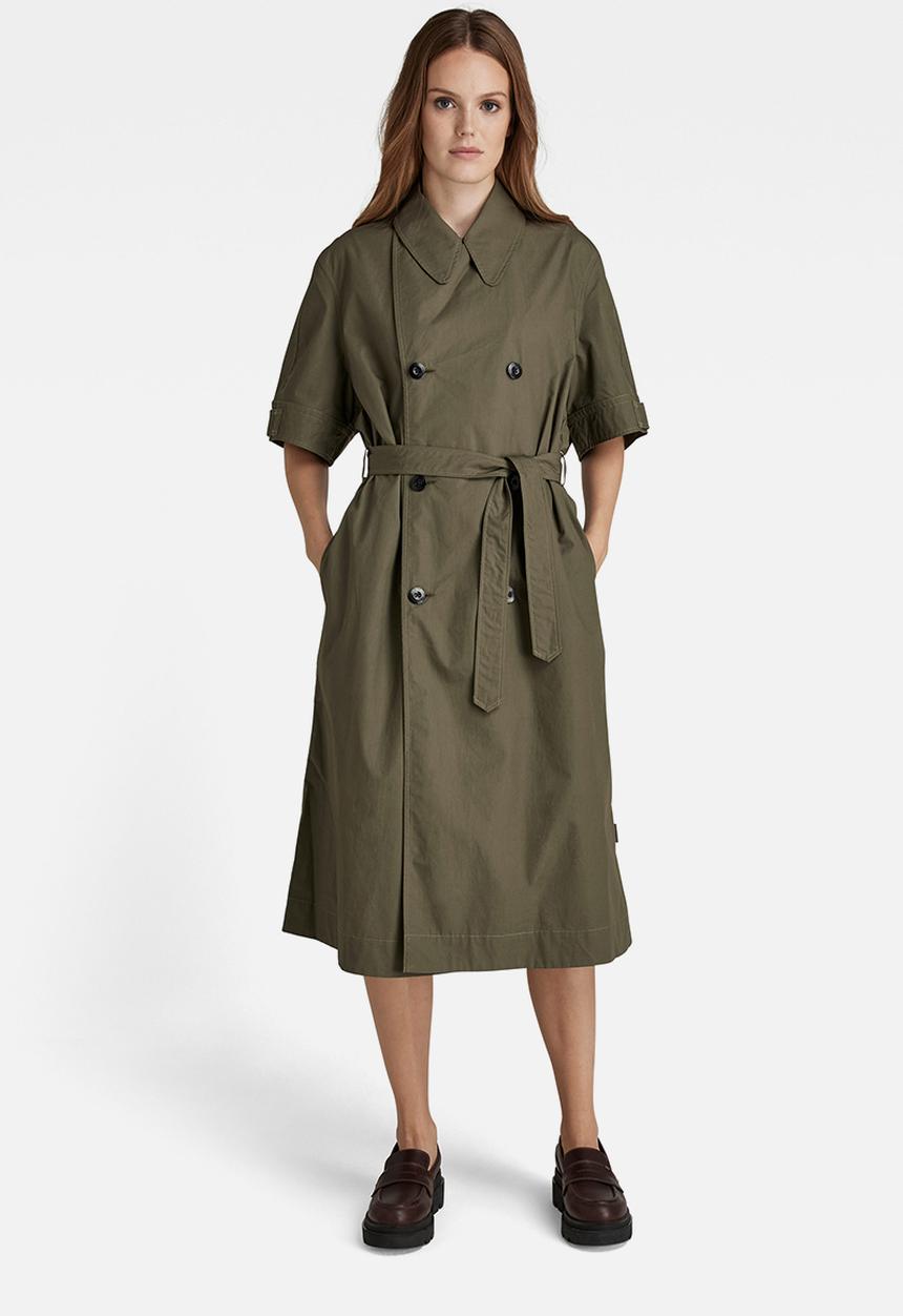 G-STAR - High trench short sleeve dress - combat